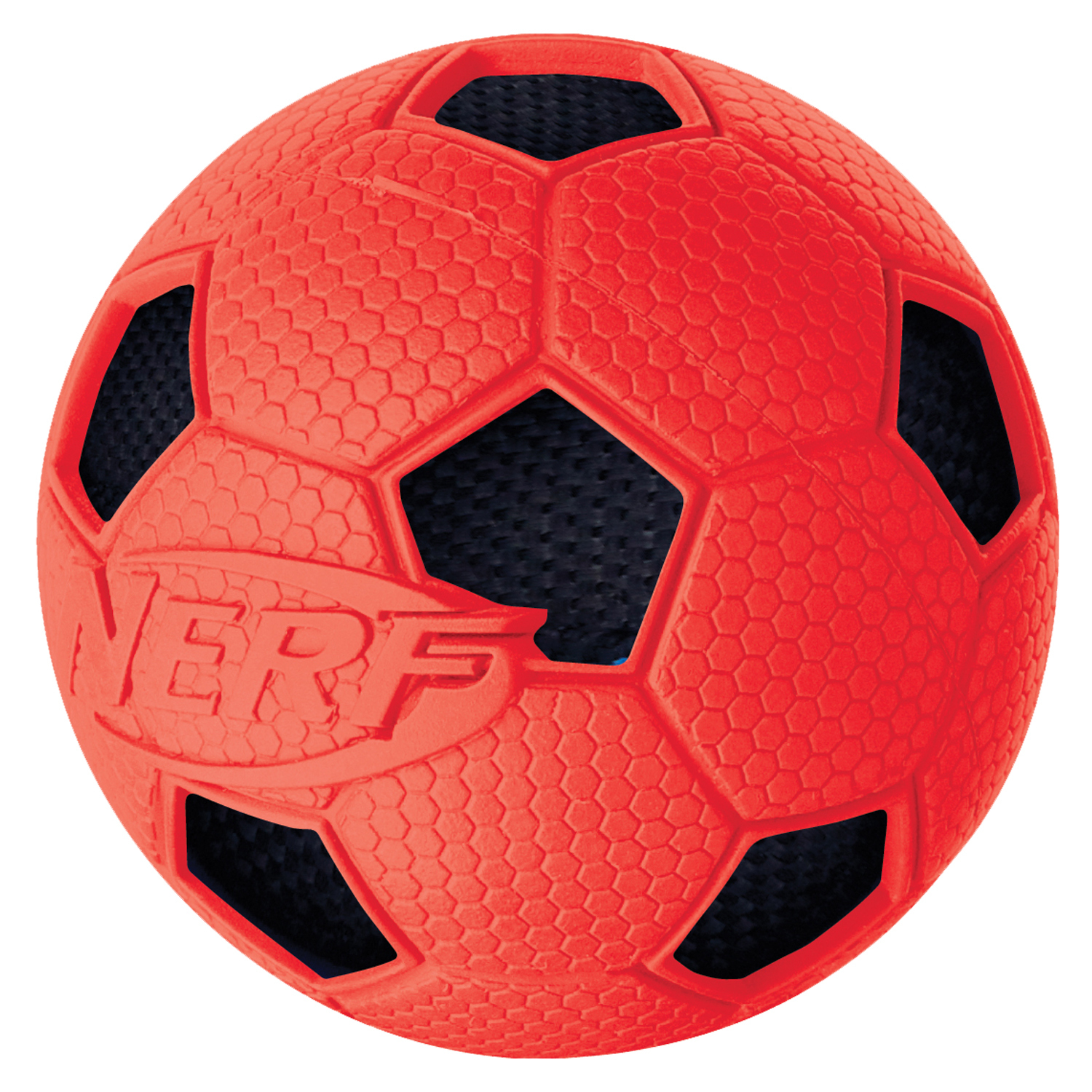 Nerf Dog Toys | Small Red Soccer Squeak Ball Dog Toys