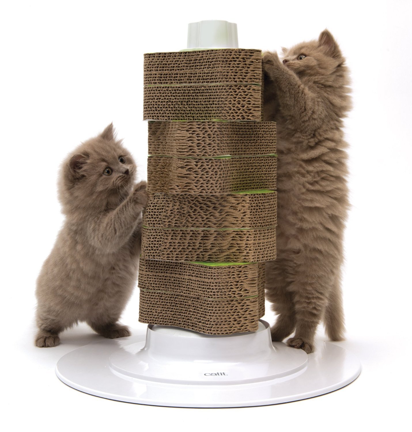 Catit 2.0 Cardboard Scratch Tower for Cats with Replaceable Scratch