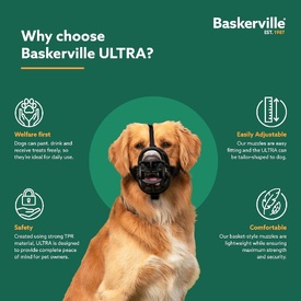 Baskerville Ultra Muzzle for Dogs – Customizable Fit, Lockable Neck Strap image 9