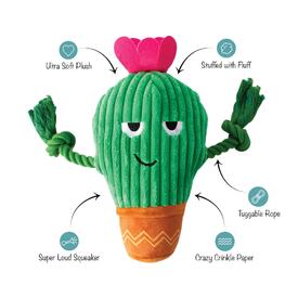 Fringe Studio You Grow Chica! Cactus Plush Dog Toy image 0