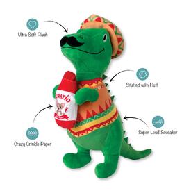 Fringe Studio Fiesta Saurus Dinosaur Plush Dog Toy - Extra Large image 0