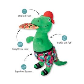 Fringe Studio Pizzasaurus Rex Dinosaur Plush Dog Toy - Extra Large image 0