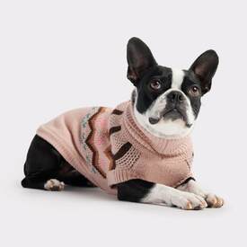 GF Pet Heritage Jumper Knitted Dog Sweater in Pink image 0