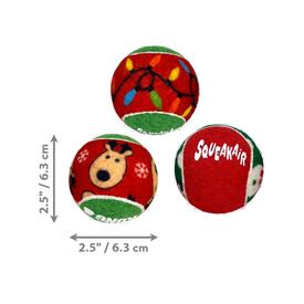 KONG Christmas Holiday SqueakAir Balls Dog Toy - Pack of 6 image 0