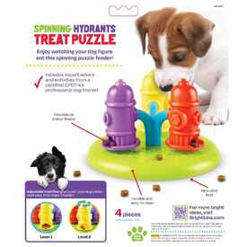 Brightkins Spinning Hydrants Dog Treat and Meal Interactive Feeder Toy image 0