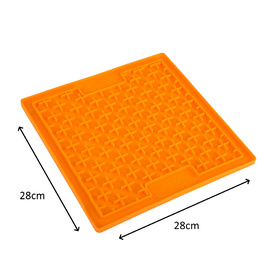 LickiMat Buddy Original Slow Food Licking Mat for LARGE Dogs - Orange image 0