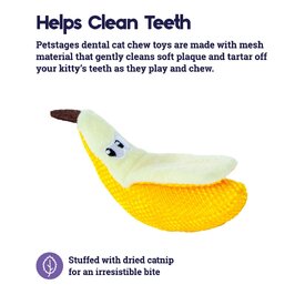 Petstages Dental Banana Catnip Chew Toy for Cats image 0