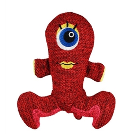 KONG Woozles Plush Squeaker Alien Dog Toy - Red image 0