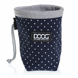 Doog Treat Pouch with Removable Internal Pouch for Dog Treats - Stella - Navy Polka Spots image 0