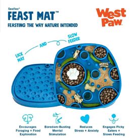 West Paw Feast Lick Mat Slow Feeder for Dogs - Bubbles image 0