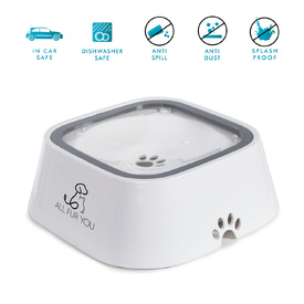 All Fur You Anti Splash Bowl | No Mess Pet Water Bowl - 1 Litre - While image 0