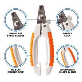 Wahl Orange & White Ergonomic Dog Nail Clippers image 0