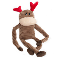 Zippy Paws Christmas Crinkle Plush Dog Toy - Reindeer image 0