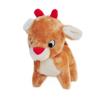 Zippy Paws Christmas Deluxe Plush Squeaker Dog Toy - Reindeer image 0