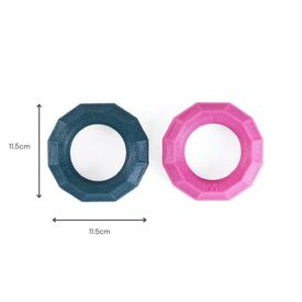 Zippy Paws ZippyTuff+ Dog Toy - Small Ring 2-Pack - Emerald & Magenta  image 0