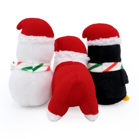 Zippy Paws Holiday Miniz Plush Squeaker Dog Toys - Festive Animals 3-Pack image 0