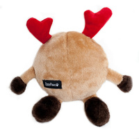 Zippy Paws Christmas Brainey Plush Dog Toy - Reindeer image 0