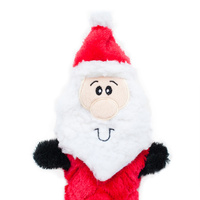 Zippy Paws Jigglerz Shakeable Crinkly Low-Stuffing Dog Toy - Santa image 0