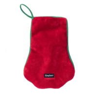 Zippy Paws Plush Christmas Holiday Stocking - Red Paw image 0