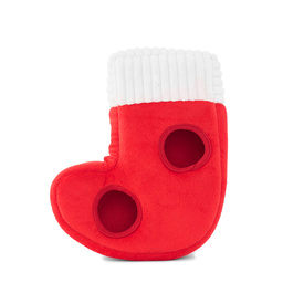 Zippy Paws Interactive Dog Toy - Holiday Burrow - Naughty or Nice Stocking image 0