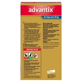 Advantix Spot-On Flea & Tick Control Treatment for Dogs over 25kg - 6-Pack image 1