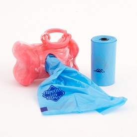 Bags on Board Blue Patterned Leak-Proof Dog Poop Bags - 8 Rolls (120 bags) image 1