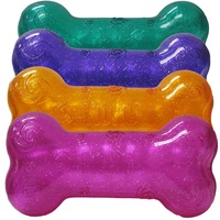 KONG Squeezz Crackle Textured Glitter Bone Dog Toy in Assorted Colours image 1