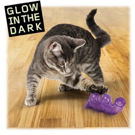 Kong Bat-A-Bout Spiral Roll-Around Glow-in-the-Dark Cat Toy image 1