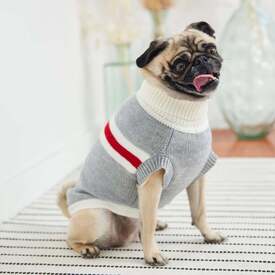 GF Pet Trekking Knitted Dog Sweater in Grey Mix image 1