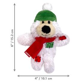 KONG Christmas Holiday Softies Plush Cat Toy x 3 Assorted Bears image 1