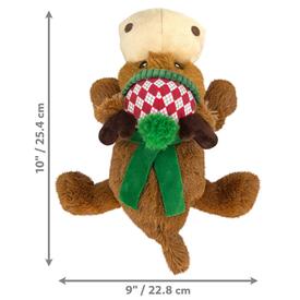 KONG Christmas Holiday Cozie Plush Squeaker Dog Toy - Reindeer image 1