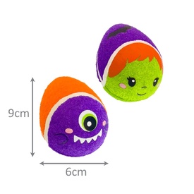 KONG Halloween AirDog Squeaker Egg Fetch Dog Toy - Pack of 2 Balls image 1