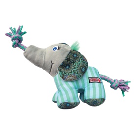 KONG Knots Carnival Canvas Plush Dog Toy with Rope - Elephant image 1