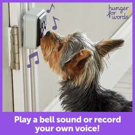 Hunger For Words Talking Pet Doorbell - Perfect if you don't have a doggy door! image 1