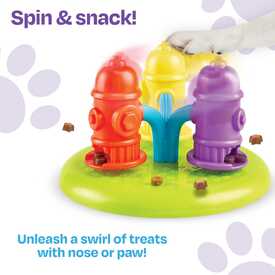 Brightkins Spinning Hydrants Dog Treat and Meal Interactive Feeder Toy image 1