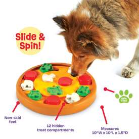 Brightkins Pizza Party! Interactive Dog Treat & Food Puzzle Toy image 1