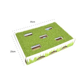 Petstages Grass Patch Hunting Box Interactive Cat Toy with Faux Grass image 1