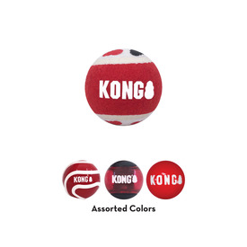 KONG Signature Balls Fetch Dog Toys - 4-Pack Medium Assorted image 1