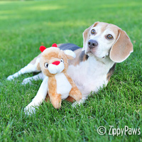 Zippy Paws Christmas Deluxe Plush Squeaker Dog Toy - Reindeer image 1