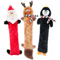 Zippy Paws Jigglerz Shakeable Crinkly Low-Stuffing Dog Toy - Santa image 1