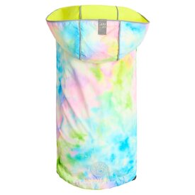 GF Pet Reversible Elasto-Fit Dog Raincoat in Neon Yellow/Soft Tie Dye image 2