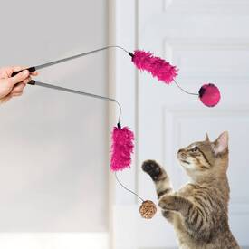 4 x KONG Teaser Tweezerz Cat Wand Toy in Assorted Colours Bulk image 2