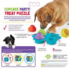 Brightkins Cupcake Party! Interactive Dog Treat Dispensing Toy & Puzzle image 2