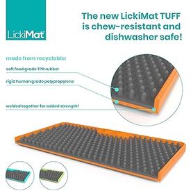 Lickimat Mini Tuff Soother Slow Food Bowl Anti-Anxiety Mat for Dogs image 2