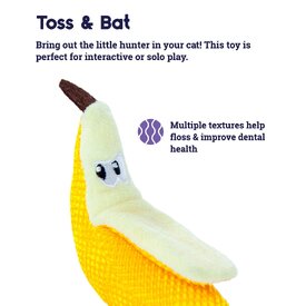 Petstages Dental Banana Catnip Chew Toy for Cats image 2