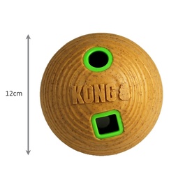 KONG Bamboo Food Ball & Treat Dispenser for Dogs - Bulk Pack of 3 Medium image 2