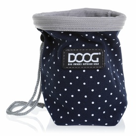 Doog Treat Pouch with Removable Internal Pouch for Dog Treats - Stella - Navy Polka Spots image 2