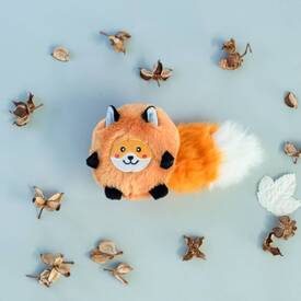 Zippy Paws Bushy Throw Crinkly Plush Fetch Dog Toy - Fox image 2