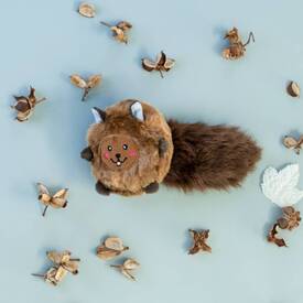 Zippy Paws Bushy Throw Crinkly Plush Fetch Dog Toy - Squirrel image 2