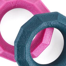 Zippy Paws ZippyTuff+ Dog Toy - Small Ring 2-Pack - Emerald & Magenta  image 2